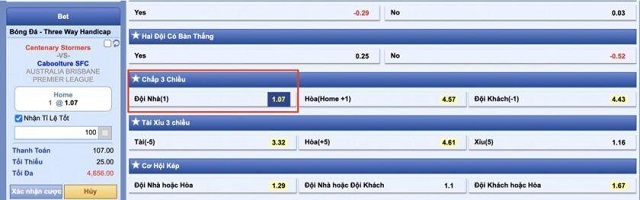 Cách chơi kèo cược chấp 3 chiều ở nhà cái?