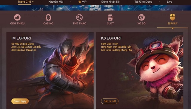 K8 - Nhà cái cược thể thao điện tử đông thành viên nhất