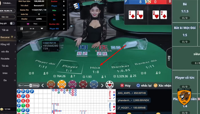 cách bắt hòa trong baccarat